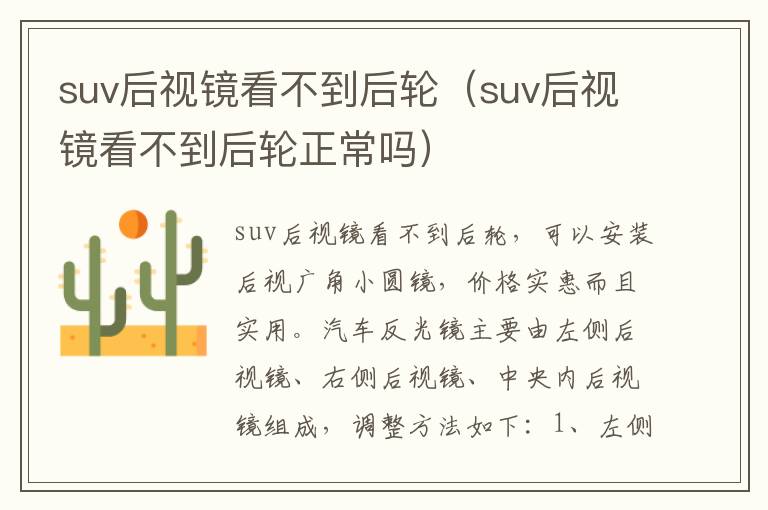 suv后视镜看不到后轮（suv后视镜看不到后轮正常吗）