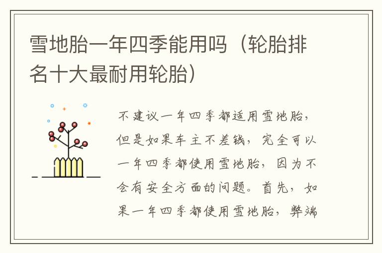 雪地胎一年四季能用吗（轮胎排名十大最耐用轮胎）