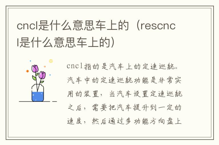 cncl是什么意思车上的（rescncl是什么意思车上的）