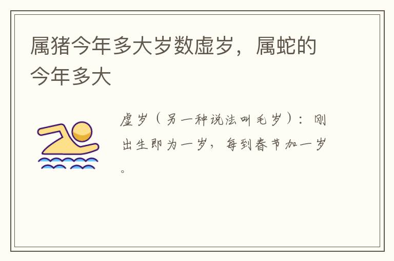 属猪今年多大岁数虚岁，属蛇的今年多大