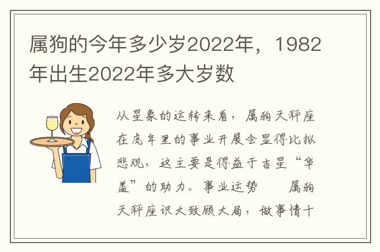 属狗的今年多少岁2022年,1982年出生2022年多大岁数