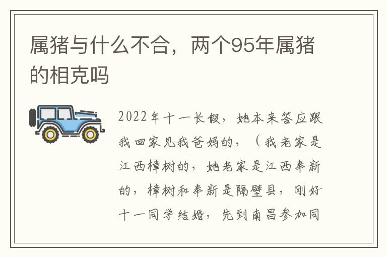 属猪与什么不合，两个95年属猪的相克吗