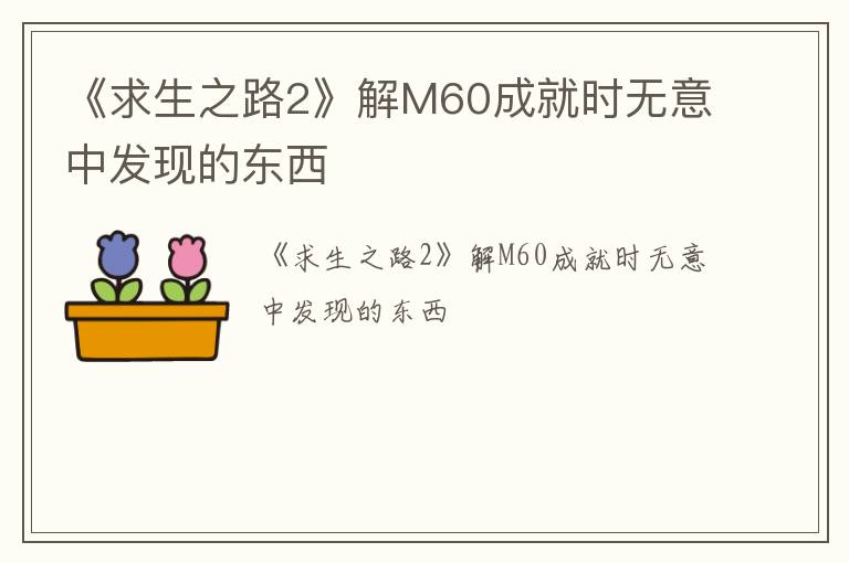《求生之路2》解M60成就时无意中发现的东西