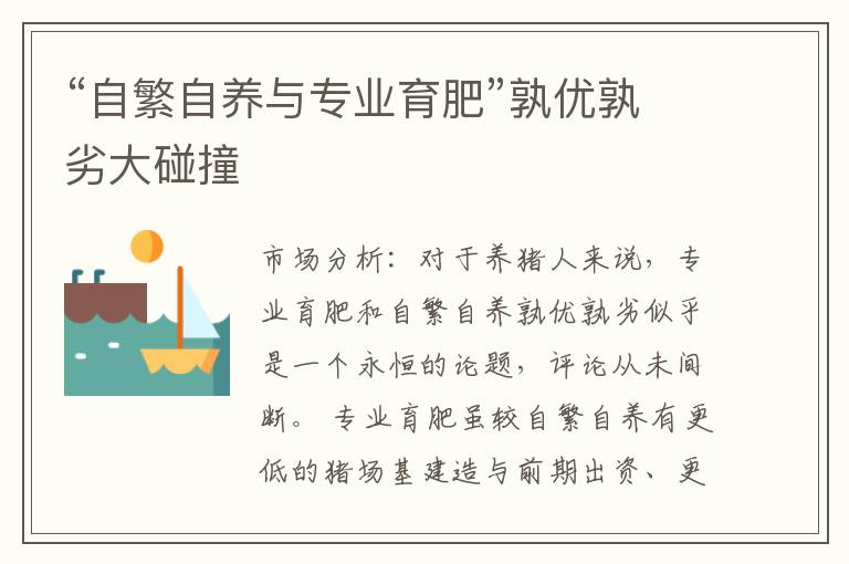 “自繁自养与专业育肥”孰优孰劣大碰撞