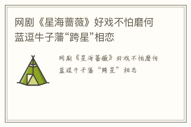 网剧《星海蔷薇》好戏不怕磨何蓝逗牛子藩“跨星”相恋