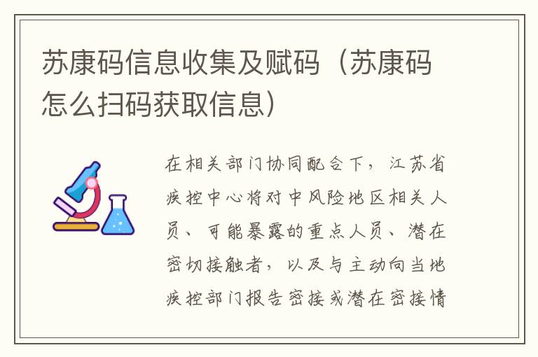 苏康码信息收集及赋码（苏康码怎么扫码获取信息）